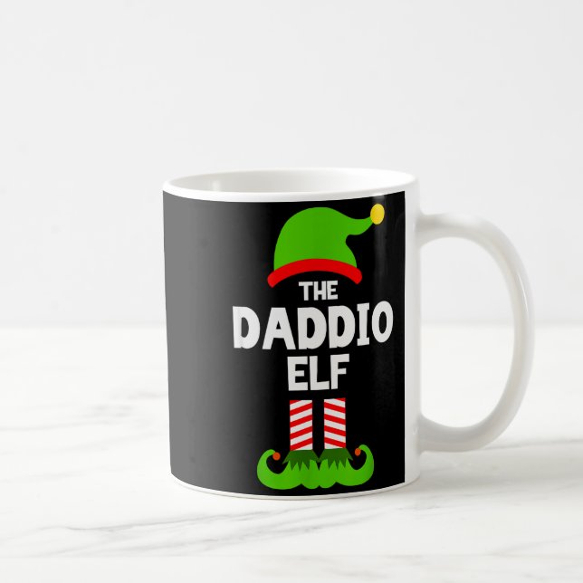 Taza De Café Family Daddio Elf Christmas Matching Pajama Funny  (Derecha)