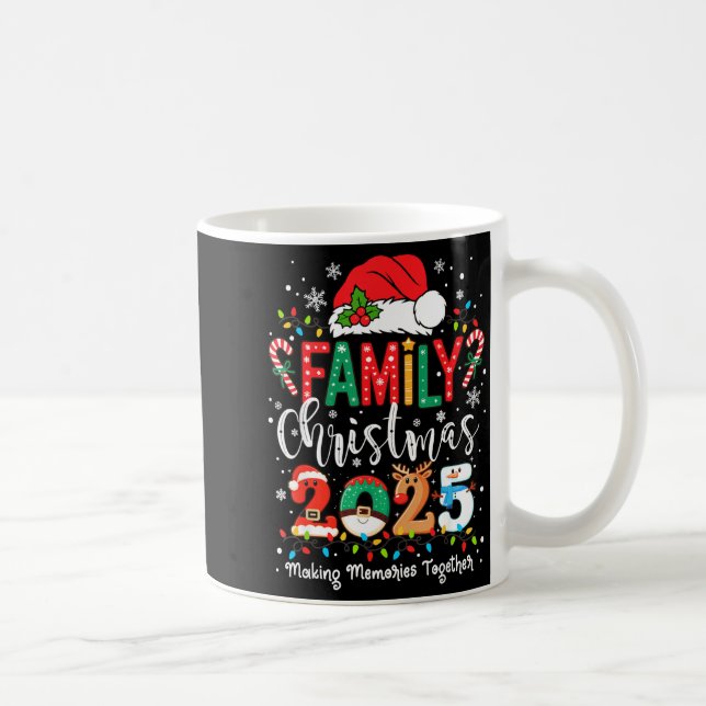 Taza De Café Family Funny Christmas Matching 2025 Santa Tee Paj (Derecha)