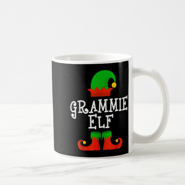 Taza De Café Family I'm The Grammie Elf Christmas Matching Paja (Derecha)