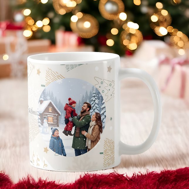 Taza De Café Family in the Snow Mug – Cozy Christmas Gift for L (Subido por el creador)