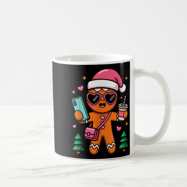 Taza De Café Family Matching Christmas Pajama Gingerbread Selfi (Derecha)