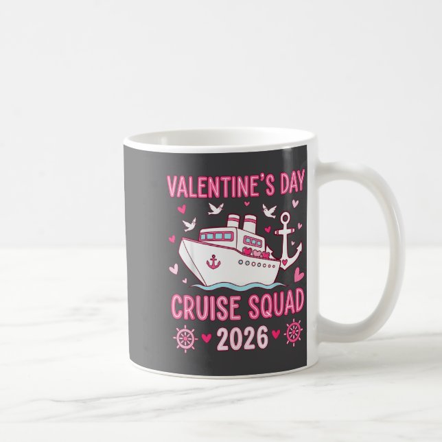Taza De Café Family Matching Valentines Day Family Cruise Squad (Derecha)