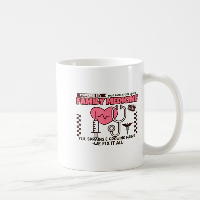 Taza De Café Family Medicine Retro Family Physician Doctor Gift (Derecha)