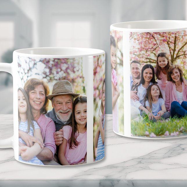 Taza De Café Family Memories Personalized Grandparent Photo (Family Memories Personalized Grandparent Photo Coffee Mug)