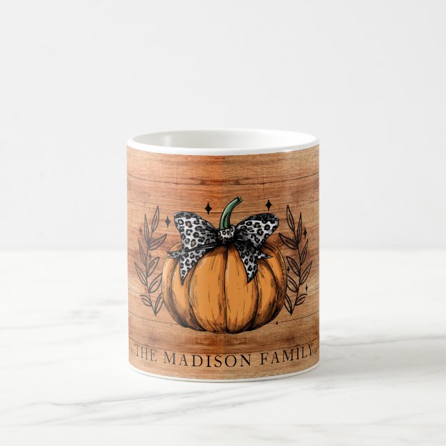 Taza De Café Family Name Fall Pumpkin  (Centro)