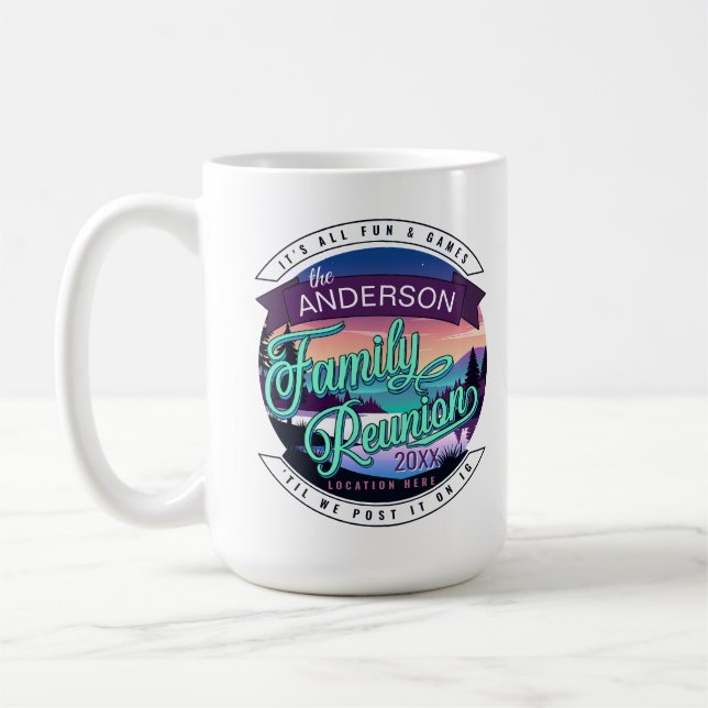 Taza De Café Family Reunion Mountain Lake Landscape Dk ID1126 (Izquierda)