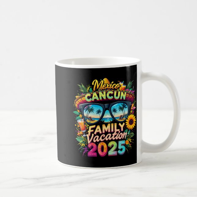 Taza De Café Family Vacation 2025 Cancun Mexico Matching Family (Derecha)