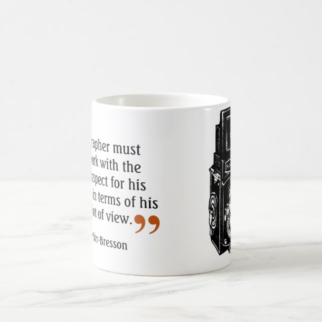 Taza De Café Famosa fotógrafa cita 8 cámara de doble lente (Centro)