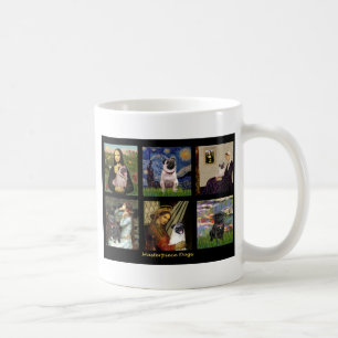 Taza De Café Famoso Compuesto de Pug de Arte #1