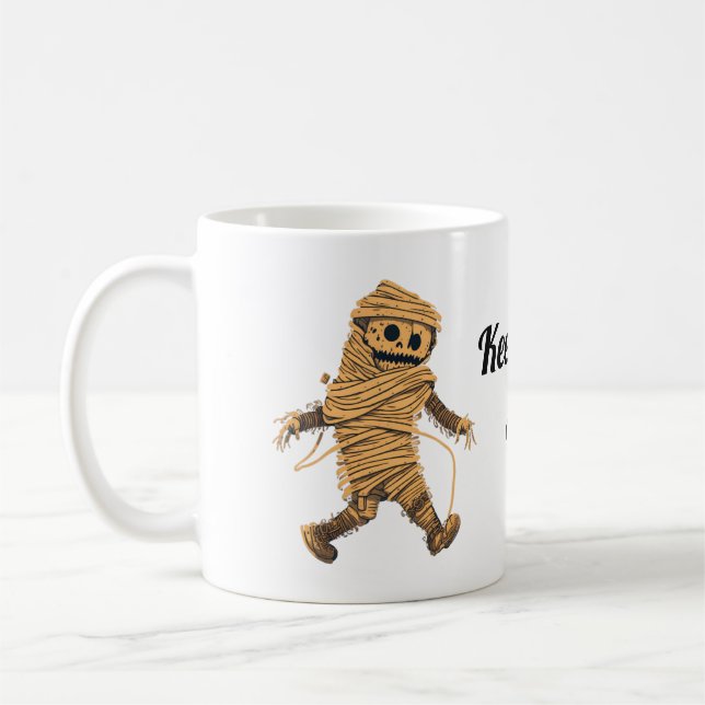Taza De Café Famoso lindo Halloween momia moderna (Izquierda)