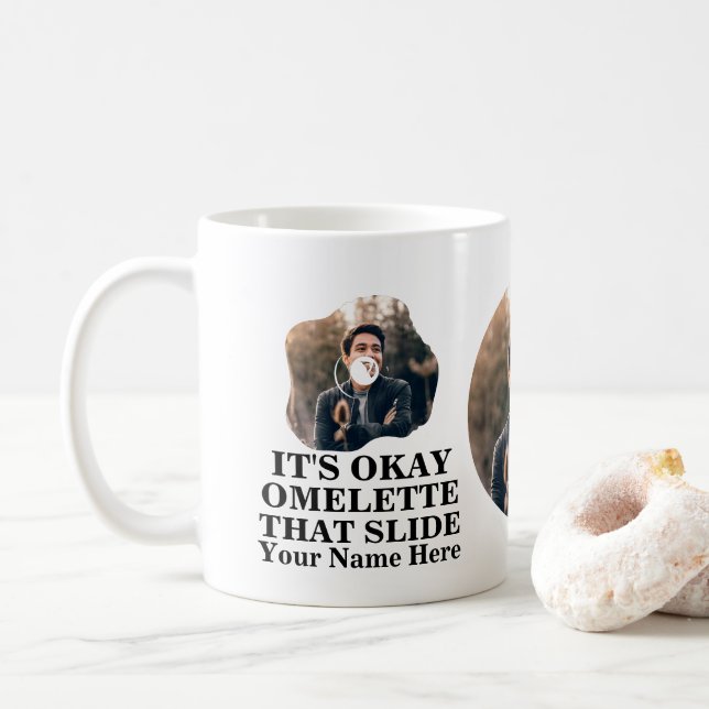 Taza De Café Famoso padre día padre chiste a Omelet esa diaposi (Con donut)