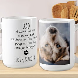 Taza De Café Famoso perro papá Mascota personalizado foto café 