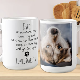 Taza De Café Famoso perro papá Mascota personalizado foto café