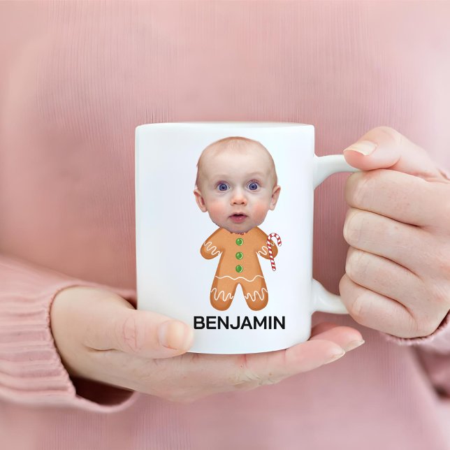 Taza De Café Famoso Personalizado Baby Face Photo Gingerbread N (Subido por el creador)