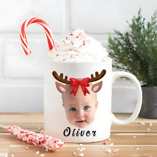 Taza De Café Famoso Personalizado bebé Navidades de fotografía 