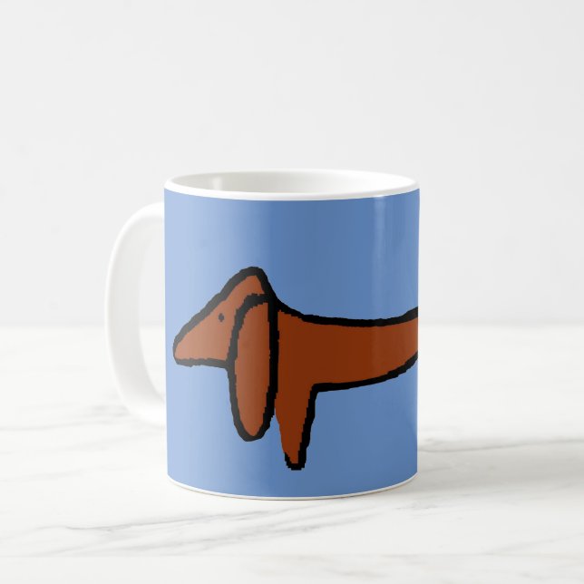 Taza De Café Famoso resumen de Dachshund (Anverso izquierdo)