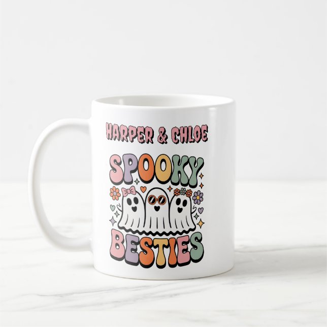 Taza De Café Famosos amigos de Besties Pastel Retro Fantasma (Izquierda)