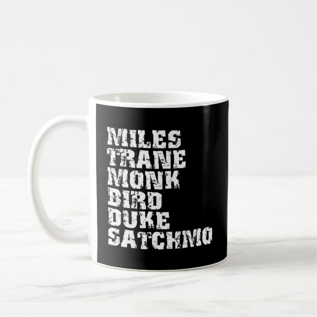 Taza De Café Famosos Jazz Miles Coltrane Monk Parker Ellington  (Izquierda)
