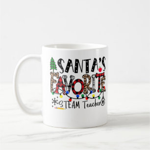 Taza De Café Famosos Navidades del profesor favorito de Santa C
