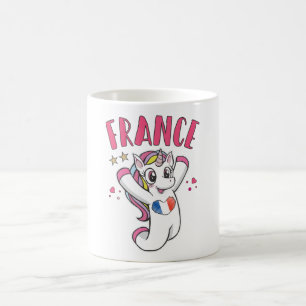 Taza De Café Fan de fútbol de Francia Unicornio con bandera car