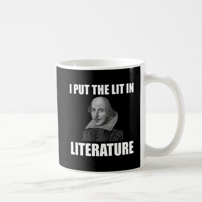 Taza De Café Fan de la literatura de Shakespeare divertida (Derecha)