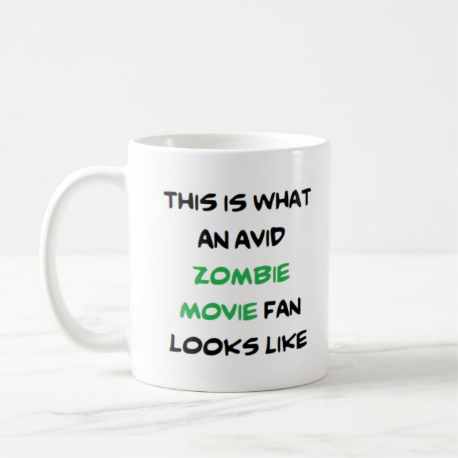 Taza De Café fan de la película zombie, avid Mug (Izquierda)