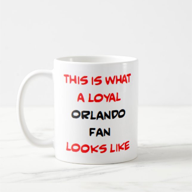 Taza De Café fan de orlando, leal (Izquierda)