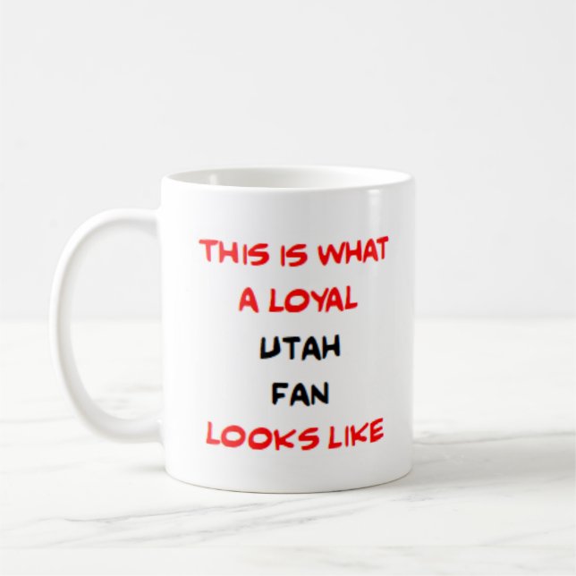 Taza De Café fan de Utah, leal (Izquierda)