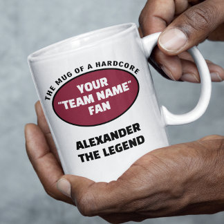 Taza De Café Fan Red Black