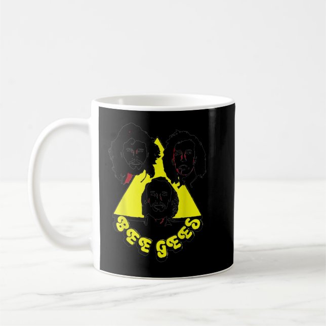 Taza De Café FanArt de Retro Bee Tees Gees Personalizados (Izquierda)