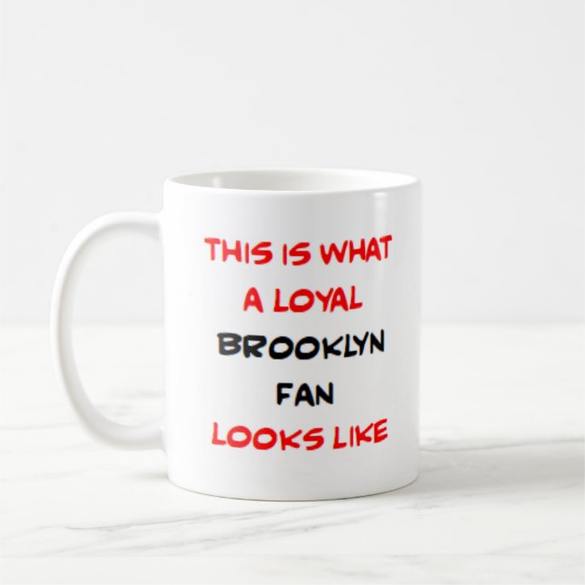 Taza De Café fanático de Brooklyn, leal (Izquierda)