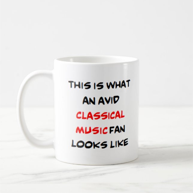 Taza De Café fanático de la música clásica, ávido (Izquierda)