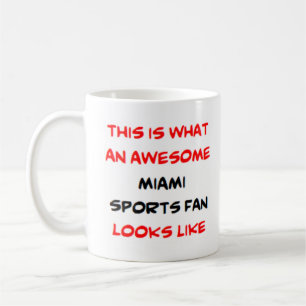 Taza De Café fanático de los deportes de miami, impresionante