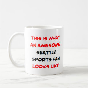 Taza De Café fanático de los deportes de seattle, impresionante