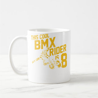 Taza De Café Fanático de piloto de BMX de niños de 8 años de cu