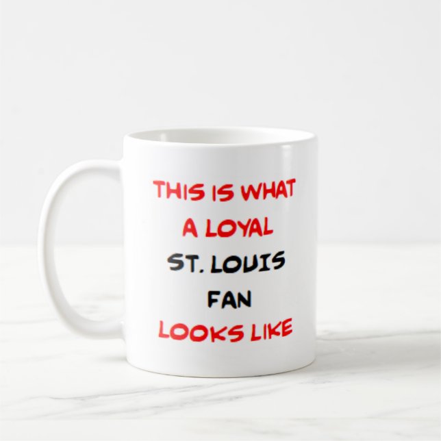 Taza De Café fanático de St. Louis, leal (Izquierda)