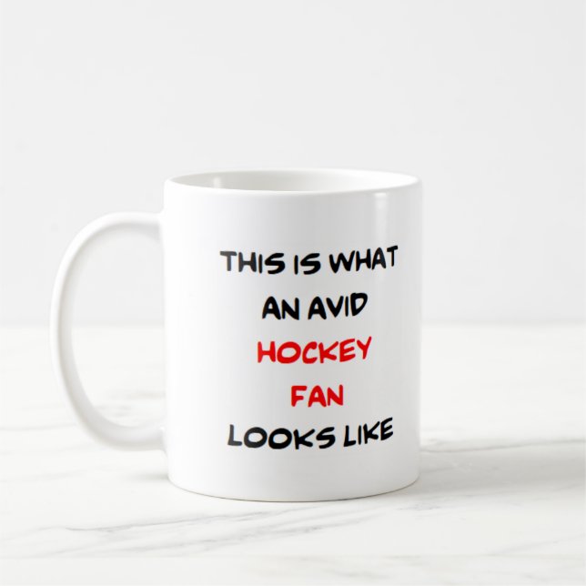 Taza De Café fanático del hockey, ávido (Izquierda)