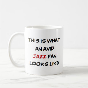 Taza De Café fanático del jazz, ávido
