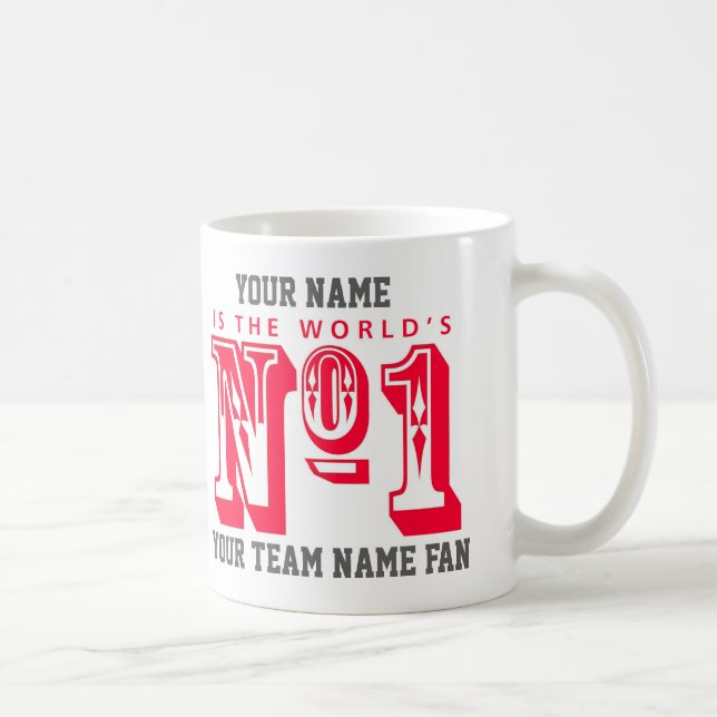 Taza De Café Fanático número uno. Seguidor del fútbol (Derecha)