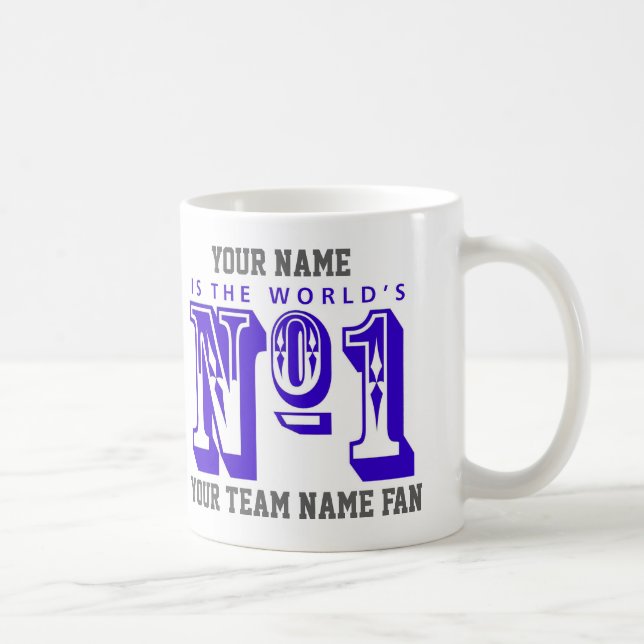 Taza De Café Fanático número uno. Seguidor del fútbol (Derecha)