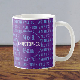 Taza De Café Fanático o hincha de fútbol Claret & Blue