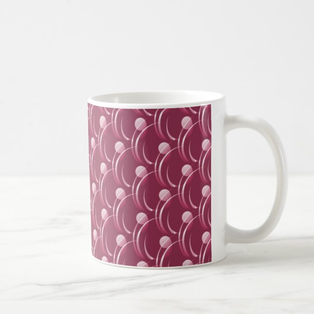 Taza De Café Fancy Swirls Mug, Magenta (Derecha)