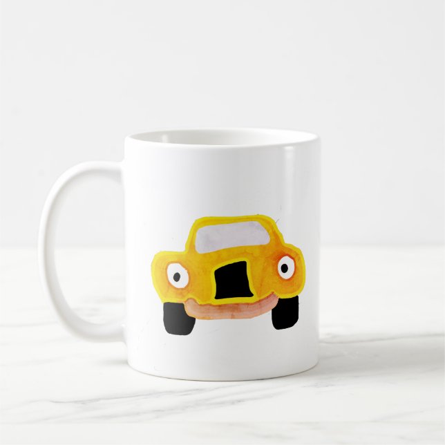 Taza De Café Fancy Yello Car (Izquierda)