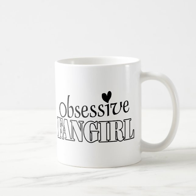 Taza De Café Fangirl obsesivo (Derecha)