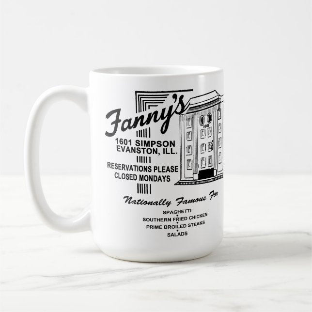 Taza De Café Fanny's Restaurant, Evanston, IL (Izquierda)