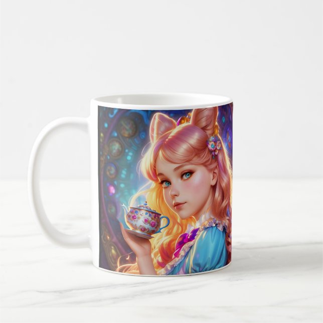 Taza De Café Fantasía Alicia En El País De Las Maravillas (Izquierda)