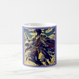 Taza De Café Fantasía Anime Hero 2 - Woodcut japonesa