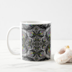 Taza De Café Fantasía Arte fractal arcoiris