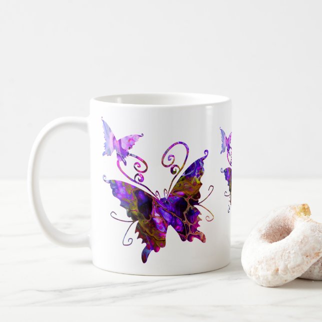 Taza De Café Fantasía Butterflies (Con donut)