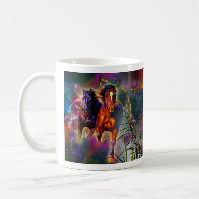 Taza De Café Fantasía de caballos (Izquierda)